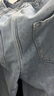 頂峰保羅（Dingfengbaoluo）牛仔褲男生春秋季寬松高街潮牌男士直筒休閑九分褲子868淺藍色S 曬單實(shí)拍圖