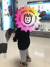 asics亞瑟士童裝男女兒童中大童圓領(lǐng)印花休閑衛衣LOGO款 001黑色 110 cm 曬單實(shí)拍圖