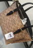 蔻馳（COACH）【品牌直供】MOLLIE女士小號單肩斜挎水桶包棕黃拼黑色CBQ33 曬單實(shí)拍圖