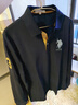 U.S. POLO ASSN.polo衫男翻領(lǐng)秋季商務(wù)休閑長(cháng)袖t恤男士美式寬松上衣 藏藍色 XL 曬單實(shí)拍圖