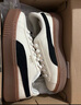 彪馬（PUMA）【厚底鞋】復古增高松糕鞋女運動(dòng)休閑鞋PLATFORM399251 雪白色-黑色-金色-01 37 曬單實(shí)拍圖