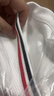 TB BROWINTB意大利菠蘿格紋衛衣男女春秋季情侶款美式重磅寬松V領(lǐng)套頭上衣 白色 2XL 曬單實(shí)拍圖