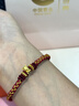 中國黃金（CHINA GOLD）馬年本命年紅繩黃金手鏈女足金五福馬生肖轉運珠生日禮物送女朋友 足金如意馬手串【馬上平安】 曬單實(shí)拍圖