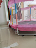 曼迪卡威蹦蹦床室內(nèi)家用兒童1-3-10歲寶寶砰砰跳跳床小孩蹭蹭床玩具禮物 1.5米 撞色烤漆單杠款粉承重800斤 加厚護(hù)網(wǎng)/吸盤靜音防滑腿 曬單實拍圖