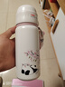 Diller兒童保溫杯吸管杯直飲杯316不銹鋼水壺幼兒園小學(xué)生上學(xué)專(zhuān)用水杯 櫻花熊貓保溫杯 500ml 吸管+直飲 曬單實(shí)拍圖