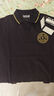 VERSACE JEANS COUTURE/【6期免息】男士V-Emblem刺繡Polo衫 EG89-黑色+金色 2XL 曬單實(shí)拍圖