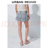 UR2025秋季新款女裝時尚花邊裝飾短款裙褲牛仔短褲UYL850127 藍(lán)色 29 曬單實(shí)拍圖