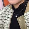 【芯軌】單顆正圓珍珠吊墜淡水珍珠項鏈純銀毛衣吊墜 強光正圓淡水珍珠(8-9mm)純銀 曬單實(shí)拍圖