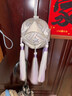 藤纏樹(shù)廣西壯錦繡球壯族靖西舊州特產(chǎn)純手工民族工藝刺繡婚慶送禮吉祥物 錦繡紫白10CM（不含錦盒） 曬單實(shí)拍圖