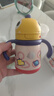 babycare兒童保溫杯大寶寶學(xué)飲吸管水杯水壺霸王龍不銹鋼保溫杯上學(xué) 恐龍把手款+吸嘴-古金黃 300ml 曬單實(shí)拍圖