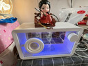 ROBERILLINE德國柏林之聲音效透明藍牙音箱復古桌面電腦音響氛圍彩燈擺件禮物 時(shí)間顯示-優(yōu)雅白 曬單實(shí)拍圖