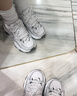 斯凱奇（Skechers）女式增高透氣運動(dòng)鞋厚底時(shí)尚150521 淺灰色/銀色/LGSL 38 曬單實(shí)拍圖