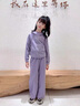 FIDQIOG國際大牌女童厚T恤套裝秋裝2025新款時(shí)髦洋派兒童衣服女孩大童運 羅蘭紫色[春秋新款] 150cm 均碼 曬單實(shí)拍圖