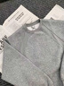 至唯美式高街重磅曼巴棉螺紋拼接衛衣男秋冬季新款加絨圓領(lǐng)長(cháng)袖T恤男 淺灰色加絨 XL 【推薦110-130斤】 曬單實(shí)拍圖