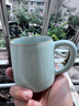雅瓷汝窯辦公室茶杯陶瓷泡茶杯家用帶蓋喝茶杯修心杯高檔禮 汝窯修心杯 曬單實(shí)拍圖