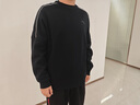 安踏（ANTA）衛衣男士2025年秋冬加絨保暖新款寬松高端套頭衫運動(dòng)休閑長(cháng)袖t恤 A款加絨款基礎黑易打理修飾肩線(xiàn) L (175) 適合120-140斤 曬單實(shí)拍圖
