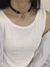 彩萊婭暗黑甜酷辣妹項鏈女士皮質(zhì)鈴鐺choker項圈女生百搭頸鏈配飾可腿環(huán) 甜酷辣妹小鈴鐺頸圈 曬單實(shí)拍圖