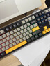 狼蛛（AULA）F108pro客制化機(jī)械鍵盤(pán)有線/藍(lán)牙/2.4G無(wú)線三模連接全配列Gasket結(jié)構(gòu)RGB燈效游戲辦公鍵盤(pán)家用設(shè)備 F108星夜黑-焦糖拿鐵軸 曬單實(shí)拍圖