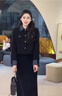 DAVEY MODE秋季穿搭女套裝胖妹妹時(shí)尚拼接顯瘦新中式Polo領(lǐng)加絨連衣裙套裝女 加絨加厚連衣裙【兩件套】 M 適合【80-100斤】 曬單實(shí)拍圖