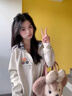 棉致美式復(fù)古格子翻領(lǐng)衛(wèi)衣女春秋季2025新款運動休閑拉鏈開衫外套上衣 白灰色常規(guī) L 建議106-120斤 曬單實拍圖