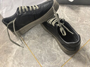 千百度【頭層牛皮】板鞋男舒適平底休閑鞋男士百搭低幫鞋 黑色 39 曬單實(shí)拍圖