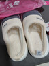 潔麗雅（Grace）棉拖鞋男士秋冬季室內防臭防滑居家保暖厚底踩屎感拖鞋男款冬天 曬單實(shí)拍圖