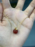 中國黃金（CHINA GOLD）平安果黃金項鏈女士足金蘋(píng)果紅瑪瑙吊墜生日圣誕節禮物送女友 足金紅瑪瑙蘋(píng)果掛墜+18k金鏈 曬單實(shí)拍圖