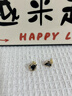 伊燦氣質(zhì)名媛黑色鋯石三角耳釘女個(gè)性高級感2025新款爆款輕奢小眾耳飾 黑色三角形耳釘 曬單實(shí)拍圖