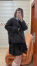 冰潔BINJORA 25秋冬新款95鴨絨羽絨服女保暖圓領(lǐng)服廓形外套J5300EB33T 曬單實(shí)拍圖