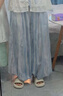 七月夕原創(chuàng  )漢服 風(fēng)物詩(shī) 漢元素無(wú)袖V領(lǐng)上衣搭藍色燈籠褲套裝女 燈籠褲 現貨 S 曬單實(shí)拍圖