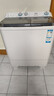 海爾（Haier）洗衣機(jī)半自動(dòng)雙缸雙桶脫水機(jī)甩干機(jī)大容量家用強(qiáng)勁動(dòng)力水電分離洗脫分離防鼠底座操作簡單結(jié)實(shí)耐用 新品【強(qiáng)效去污款】10公斤+噴淋漂洗+可定時(shí) 曬單實(shí)拍圖