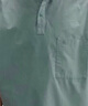 MUJI男式 涼感 亨利領(lǐng)短袖T恤 男士打底衫男款 男裝 上衣AC1W6C4S 煙熏綠色 XL （180/104A） 曬單實(shí)拍圖