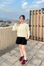 施洛瀾女士加厚毛衣秋冬2025年新款內搭針織打底衫洋氣寬松外穿短款上衣 白色 均碼 建議80-135斤 曬單實(shí)拍圖