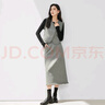對(duì)白法式富家千金小香風(fēng)套裝裙女2024秋冬新款馬甲半身裙兩件套 冰河灰 XL 曬單實(shí)拍圖