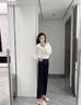 婭麗達【早八神褲】直筒褲女2025秋季新款顯瘦八分煙管褲休閑褲子 海軍藍(B0) 26 曬單實(shí)拍圖