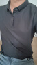 杉杉（FIRS）短袖T恤男夏季半截袖輕薄商務(wù)中青年休閑翻領(lǐng)上衣 黑色  XL 曬單實(shí)拍圖