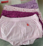 FitonTon5條裝女士?jì)妊澟欣夏甏蟠a內褲純棉高腰加肥加大媽媽褲三角褲2XL 曬單實(shí)拍圖