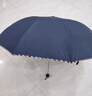 天堂 加大雨傘三折 晴雨兩用商務(wù)傘經(jīng)典格紋10骨大雨傘男女 藏青 曬單實(shí)拍圖