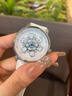 正港線條小貓聯(lián)名 旋轉(zhuǎn)木馬手表女款初中高中學(xué)生防水石英女生手表 線條小貓-銀殼白帶 曬單實(shí)拍圖