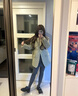 浪莎打底褲女秋冬季高腰修身外穿加絨加厚瘦腿連褲襪 灰連【220g】 曬單實(shí)拍圖