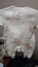 童泰（TONGTAI）嬰兒連體衣春秋季純棉女寶寶蝴蝶哈衣新生兒爬服可愛(ài)花邊睡衣 白色 52cm 曬單實(shí)拍圖