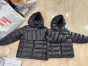 保姆鵝 兒童羽絨服短款超輕暖舒適男童女童連帽防風(fēng)輕薄外套冬[NG2807] 炭黑 130 曬單實(shí)拍圖
