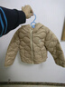 巴布豆寶寶女童輕薄羽絨服童裝小童外出外套新款嬰幼兒冬裝 卡其色拉鏈款 均碼 110cm 曬單實(shí)拍圖