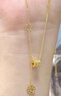 老鳳祥小蠻腰黃金吊墜女款足金轉運珠項鏈鎖骨元旦節生日禮物送女友愛(ài)人 小蠻腰吊墜【配S925銀鏈】約0.3g 曬單實(shí)拍圖