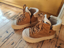 卓詩(shī)尼厚底雪地靴女款2025新款冬季加絨加厚高幫面包板鞋棉鞋 駝色 37 曬單實(shí)拍圖