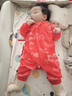 全棉時(shí)代寶寶過(guò)年拜年衣服嬰兒針織連體衣新生兒喜慶外出服 亭紅 66 曬單實(shí)拍圖