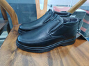 澳洲名袋鼠AUSFAMDS皮鞋男冬季男士棉鞋真皮加絨厚底中老年高幫保暖休閑老人爸爸棉鞋 黑色加絨 42 【精美禮盒裝】 曬單實(shí)拍圖