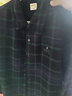 哈吉斯（HAZZYS）男裝秋冬襯衫長(cháng)袖男士外套PHIZ系列厚款保暖外搭格紋男襯衣 藏青色NV L （175/96A 48） 曬單實(shí)拍圖