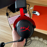 極度未知（HYPERX）颶風(fēng)2/颶風(fēng)3頭戴式有線(xiàn)游戲耳機原金士頓 FPS吃雞CSGO電腦手機Switch、PS5電競耳機被動(dòng)降噪耳麥 颶風(fēng)2黑紅-有線(xiàn)耳機 曬單實(shí)拍圖