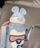 杯具熊（BEDDYBEAR） 兒童保溫杯子大容量帶杯套316不銹鋼內膽寶寶吸管直飲兩用水杯 熊游游600ml 曬單實(shí)拍圖
